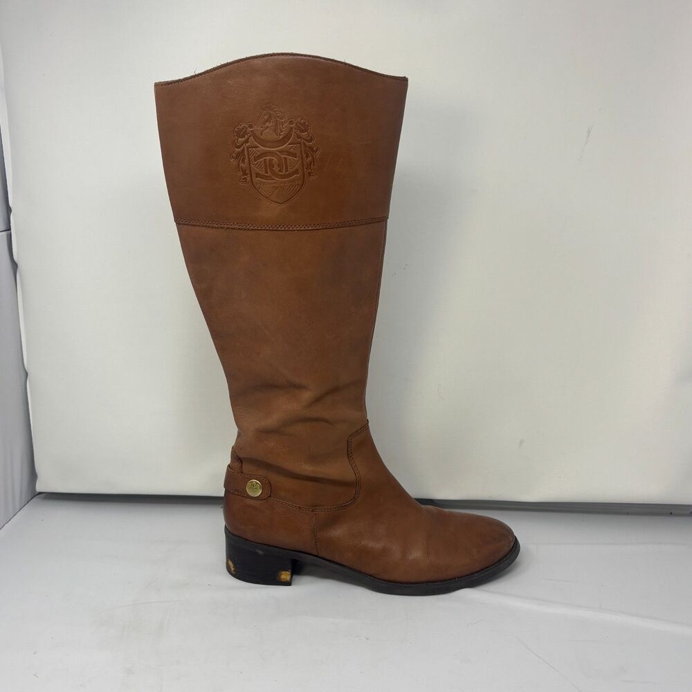 Vintage Etienne Aigner Women's Riding Boots E-Chip Brown Size 9M - Picture 5 of 16